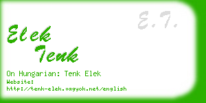 elek tenk business card